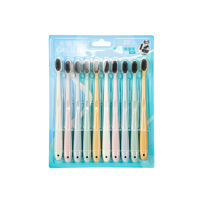 (Кол-во в коробке 36 шт) CARICH Зубная щетка лимитированной серии с минималистичным дизайном и удлиненной щетиной с углем